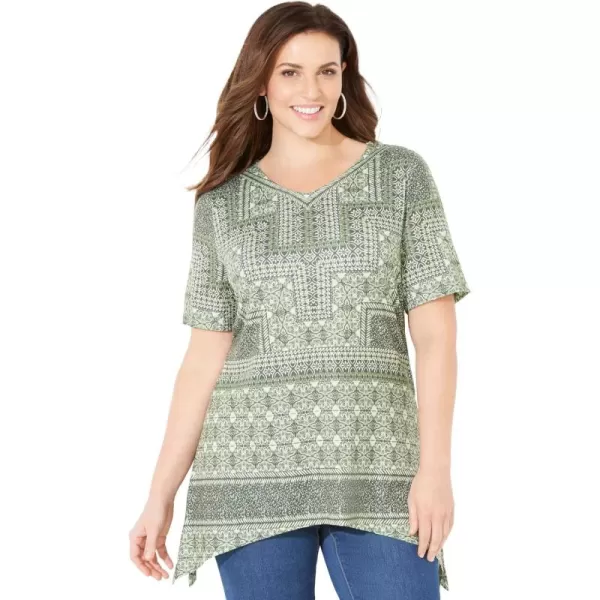 Catherines Women's Plus Size Sparkle &amp; Swirl Tunic