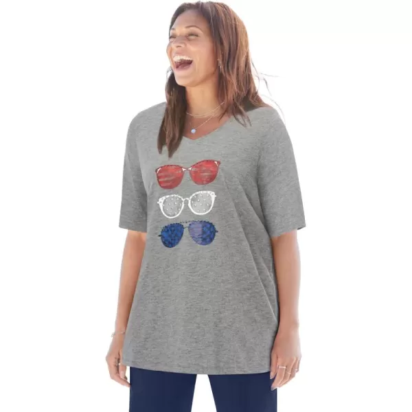 Catherines Women's Plus Size Stars &amp; Shine Tee