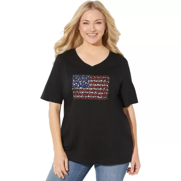 Catherines Women's Plus Size Stars &amp; Shine Tee