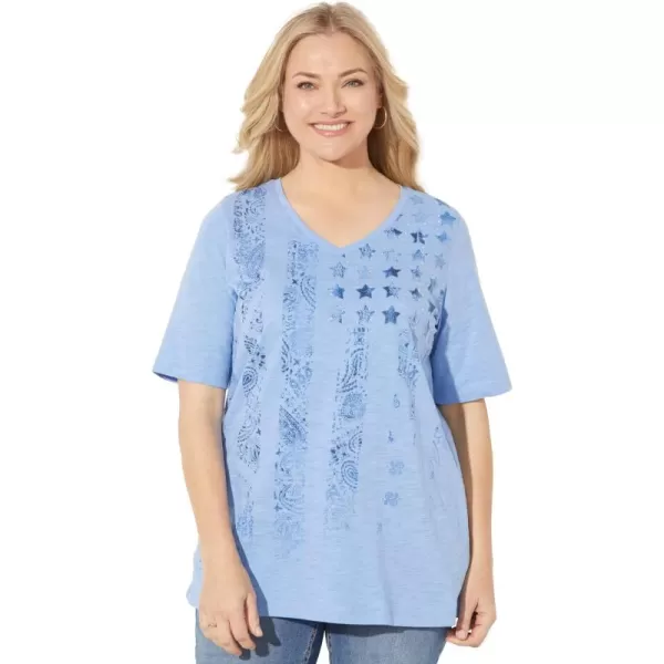 Catherines Women's Plus Size Stars &amp; Shine Tee
