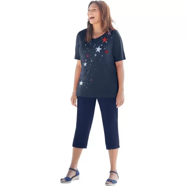 Catherines Women's Plus Size Stars &amp; Shine Tee