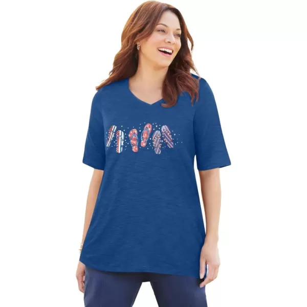 Catherines Women's Plus Size Stars &amp; Shine Tee