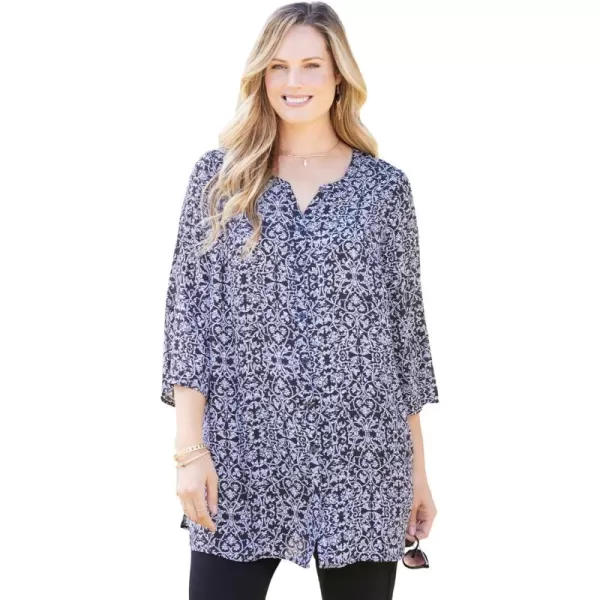 Catherines Women's Plus Size Uptown Tunic Blouse