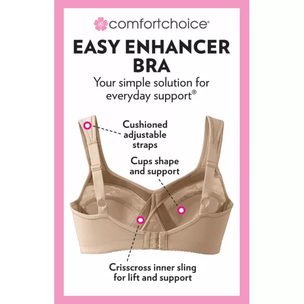 Comfort Choice Women's Plus Size Easy Enhancer Wireless Bra
