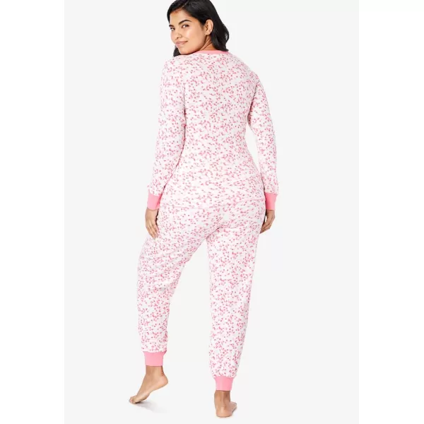 Comfort Choice Women's Plus Size Thermal Waffle Crewneck Long-Sleeve Top Long Underwear Top