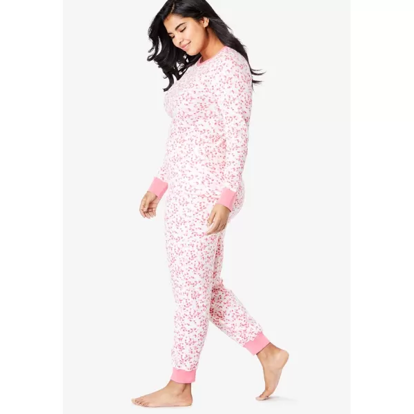 Comfort Choice Women's Plus Size Thermal Waffle Crewneck Long-Sleeve Top Long Underwear Top