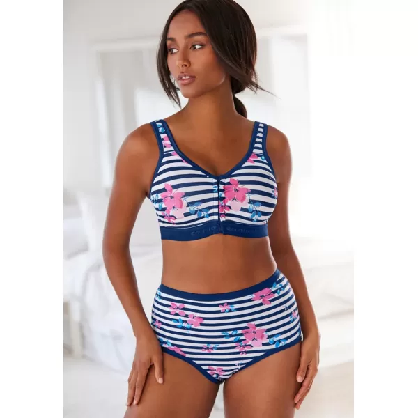 Comfort Choice Women's Plus Size Wireless Front-Close Lounge Bra