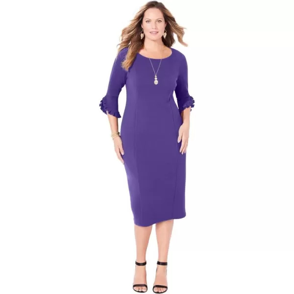 Catherines Women's Plus Size Ruffle Sleeve Shift Dress