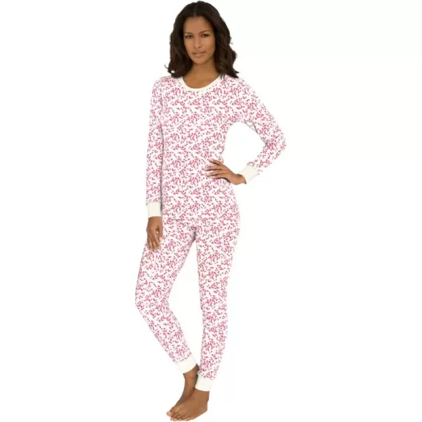 Comfort Choice Women's Plus Size Thermal Waffle Crewneck Long-Sleeve Top Long Underwear Top