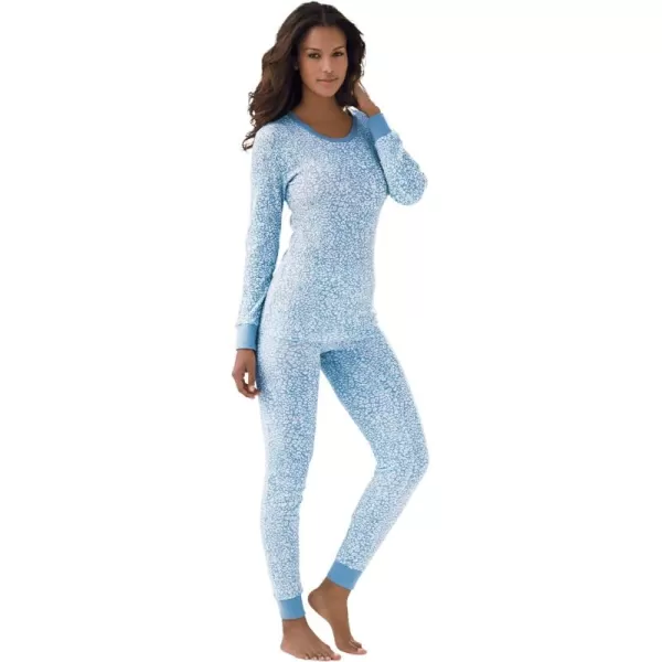 Comfort Choice Women's Plus Size Thermal Waffle Crewneck Long-Sleeve Top Long Underwear Top