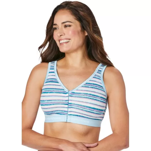 Comfort Choice Women's Plus Size Wireless Front-Close Lounge Bra