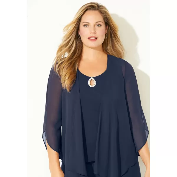 Catherines Women's Plus Size Accolades Georgette Pant Set
