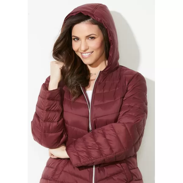 Catherines Women's Plus Size Packable Puffer Coat