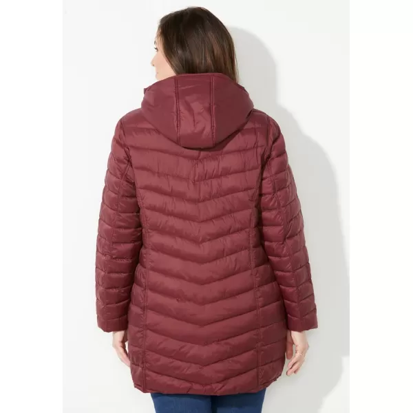 Catherines Women's Plus Size Packable Puffer Coat