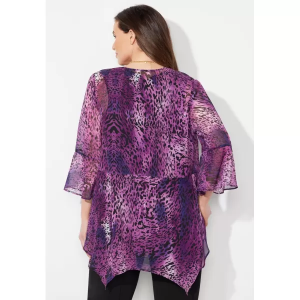 Catherines Women's Plus Size Seasonless Cascade Kimono