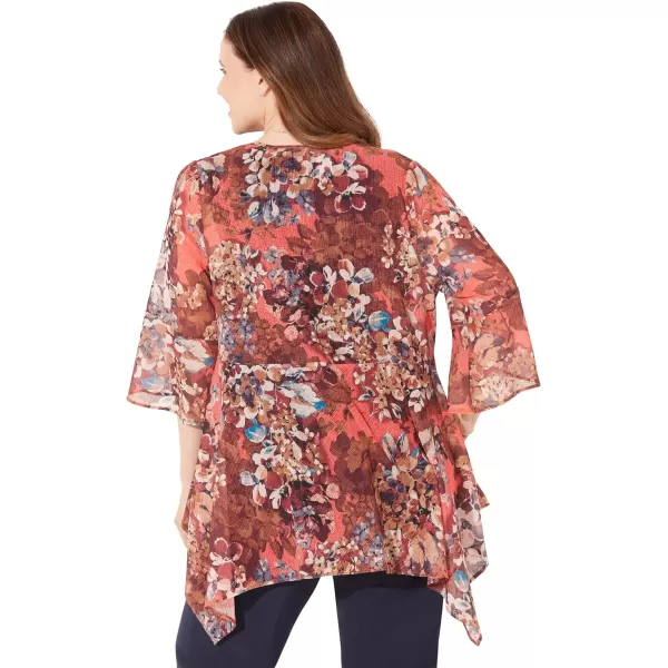 Catherines Women's Plus Size Seasonless Cascade Kimono