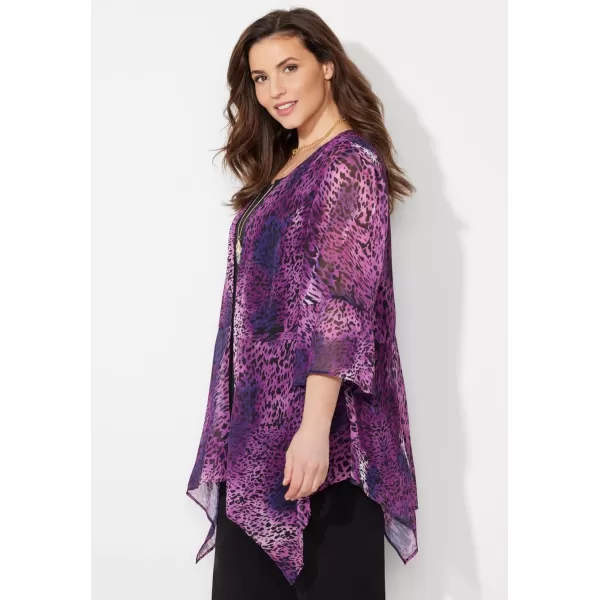 Catherines Women's Plus Size Seasonless Cascade Kimono