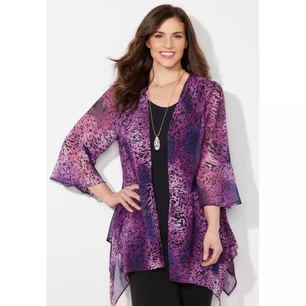 Catherines Women's Plus Size Seasonless Cascade Kimono