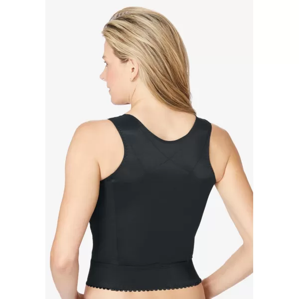 Comfort Choice Women's Plus Size Front-Close Longline Wireless Posture Bra