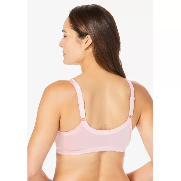 Comfort Choice Women's Plus Size Front-Close Satin Wireless Bra