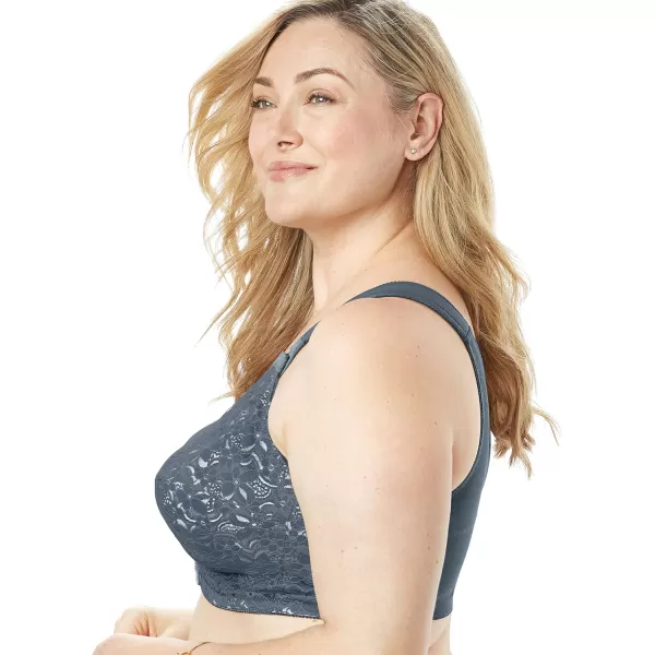 Comfort Choice Women's Plus Size Front Close Wireless Posture Bra Front-Close, Wide Adjustable Straps