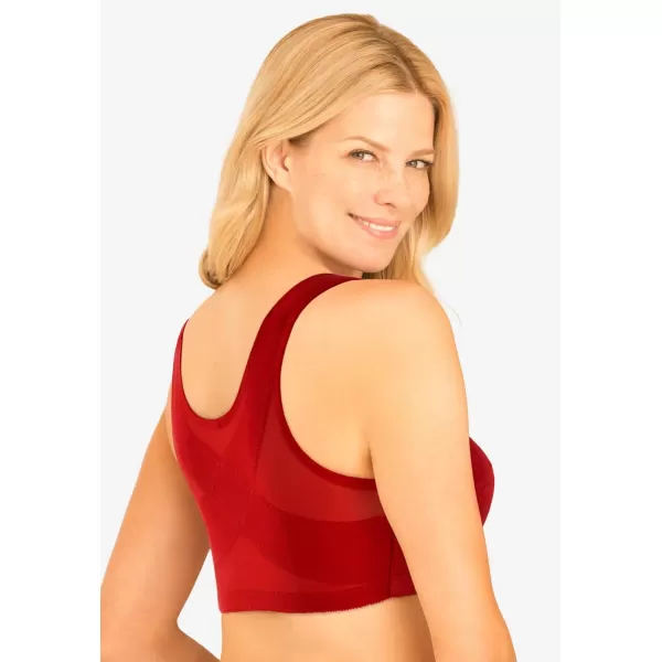 Comfort Choice Women's Plus Size Front Close Wireless Posture Bra Front-Close, Wide Adjustable Straps