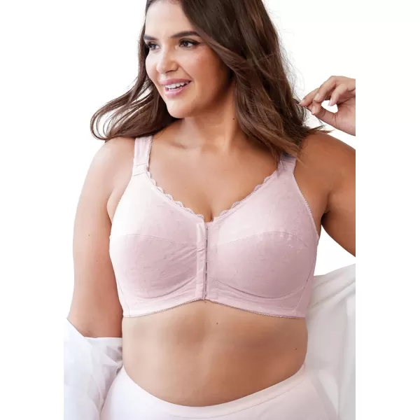 Comfort Choice Women's Plus Size Front Close Wireless Posture Bra Front-Close, Wide Adjustable Straps