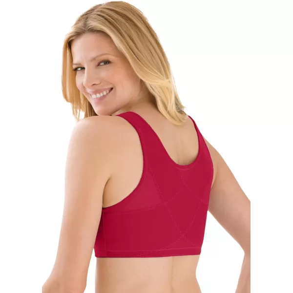 Comfort Choice Women's Plus Size Front Close Wireless Posture Bra Front-Close, Wide Adjustable Straps