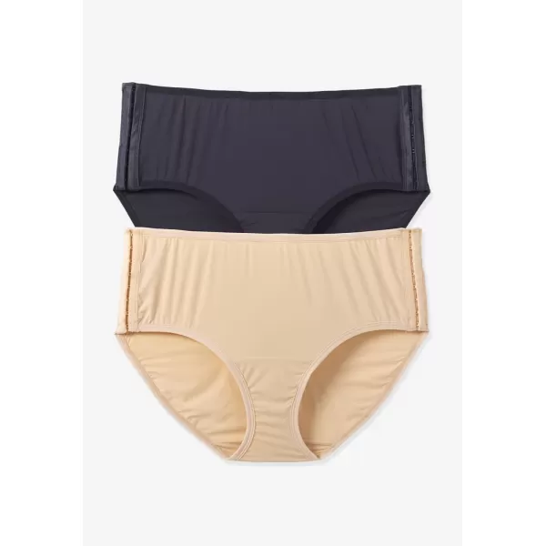 Comfort Choice Women's Plus Size Microfiber Adaptive Panty 2-Pack