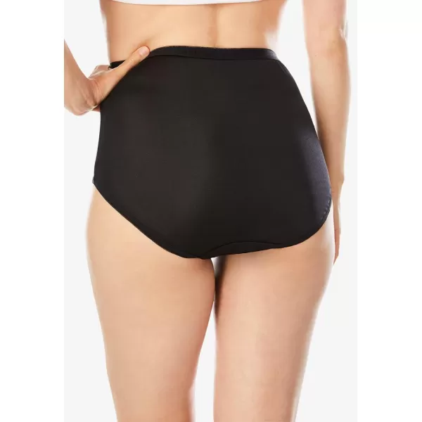 Comfort Choice Women's Plus Size Nylon Brief 5-Pack Underwear