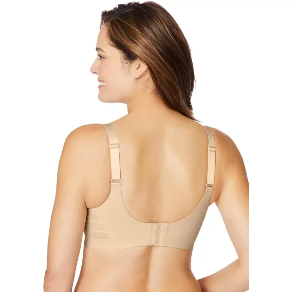 Comfort Choice Women's Plus Size Side-Sleek Smoothing Bra