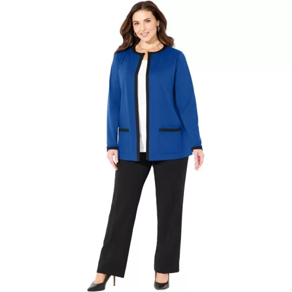 Catherines Women's Plus Size Ponte Jewel Neck Blazer