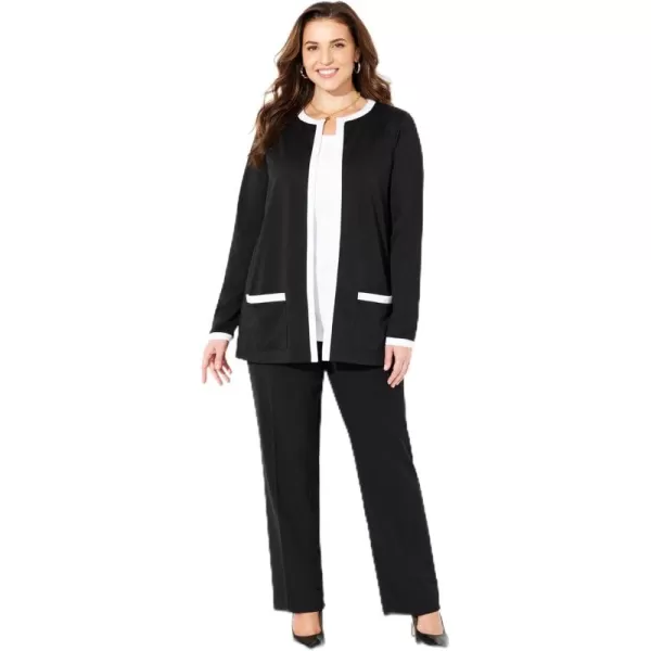Catherines Women's Plus Size Ponte Jewel Neck Blazer