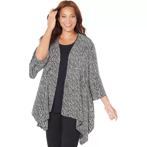 Catherines Women's Plus Size Seasonless Cascade Kimono