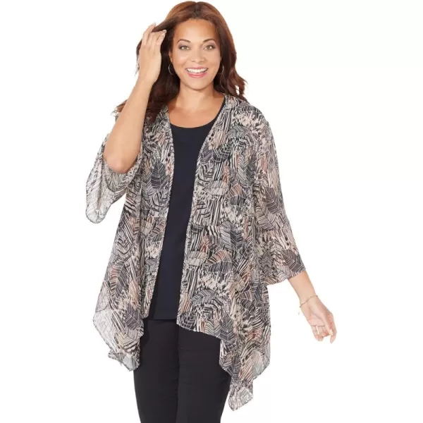 Catherines Women's Plus Size Seasonless Cascade Kimono