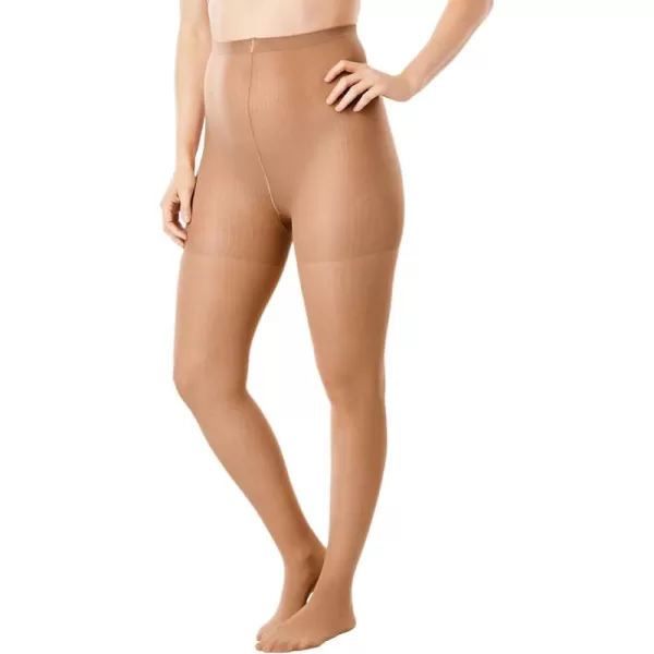 Comfort Choice Women's Plus Size 2-Pack Control Top Tights