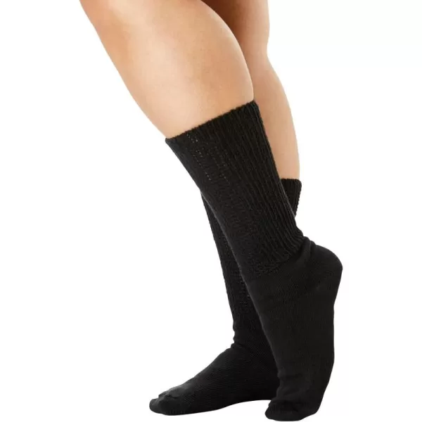 Comfort Choice Women's Plus Size 2-Pack Open Weave Extra Wide Socks Tights