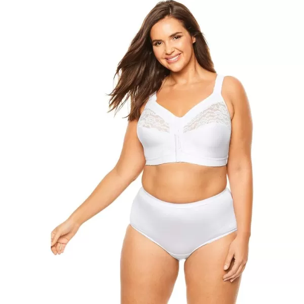 Comfort Choice Women's Plus Size Easy Enhancer Front Close Wireless Posture Bra
