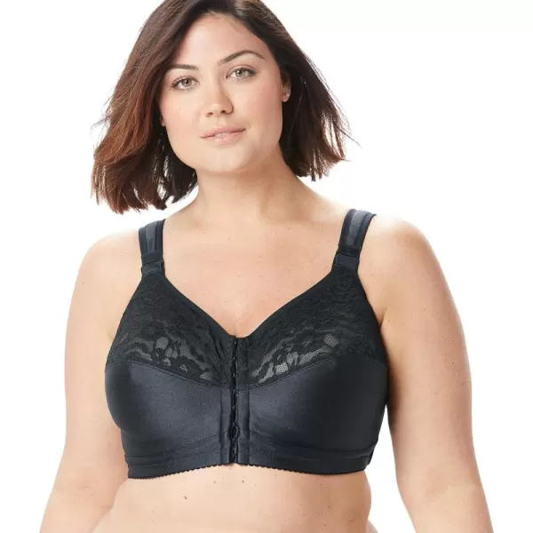 Comfort Choice Women's Plus Size Easy Enhancer Front Close Wireless Posture Bra