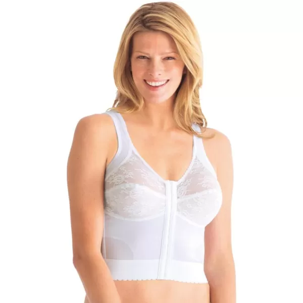 Comfort Choice Women's Plus Size Front-Close Longline Wireless Posture Bra