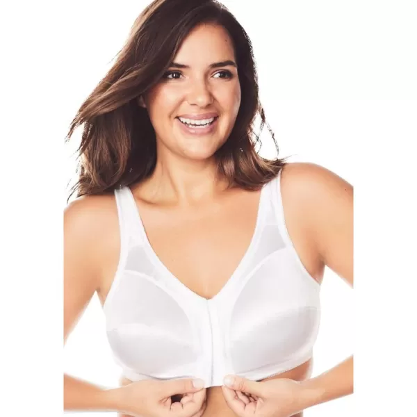 Comfort Choice Women's Plus Size Front-Close Satin Wireless Bra