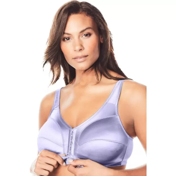 Comfort Choice Women's Plus Size Front-Close Satin Wireless Bra