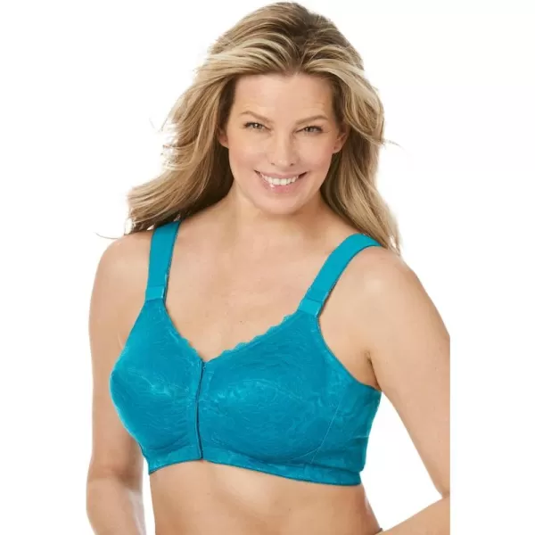 Comfort Choice Women's Plus Size Front Close Wireless Posture Bra Front-Close, Wide Adjustable Straps