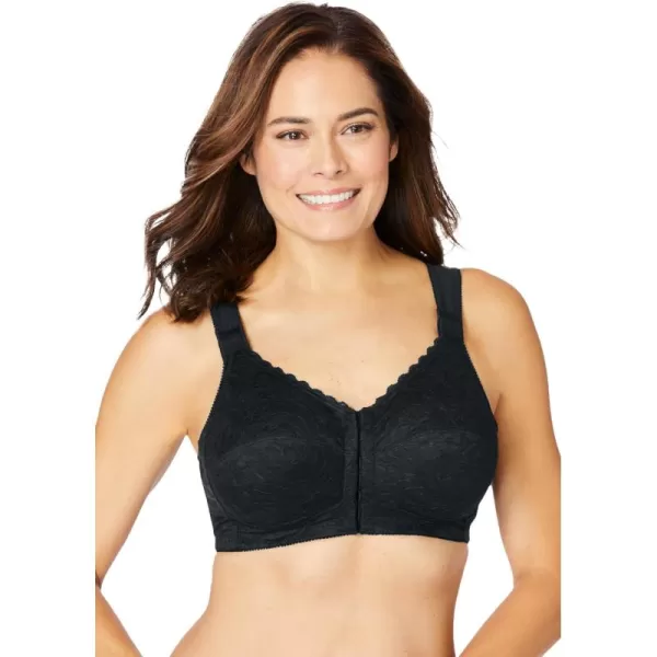 Comfort Choice Women's Plus Size Front Close Wireless Posture Bra Front-Close, Wide Adjustable Straps