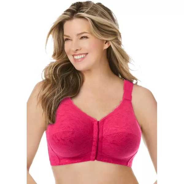 Comfort Choice Women's Plus Size Front Close Wireless Posture Bra Front-Close, Wide Adjustable Straps