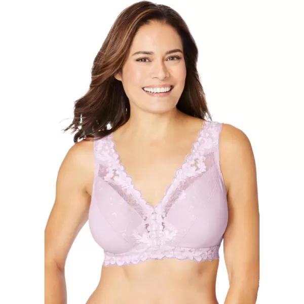 Comfort Choice Women's Plus Size Lace Leisure Bralette