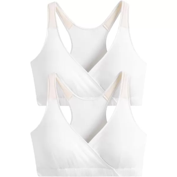 Comfort Choice Women's Plus Size Low-Impact Cotton Sports Bra 2-Pack