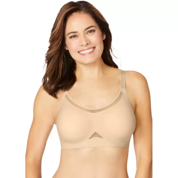 Comfort Choice Women's Plus Size Side-Sleek Smoothing Bra