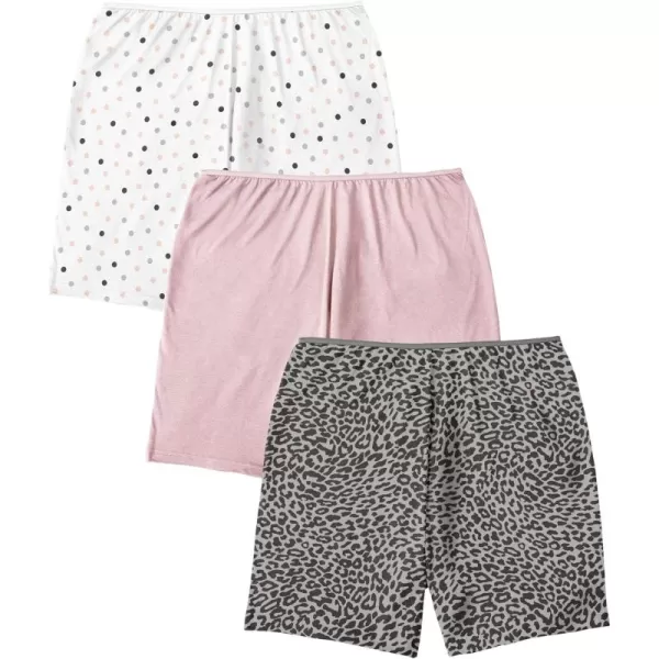 Comfort Choice Women's Plus Size Stretch Cotton Boxer 3-Pack Underwear