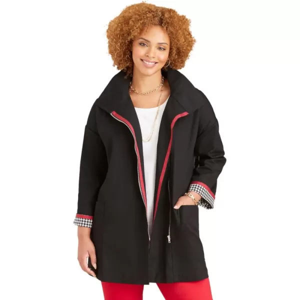 Liz&amp;Me Women's Plus Size Funnelneck Raincoat
